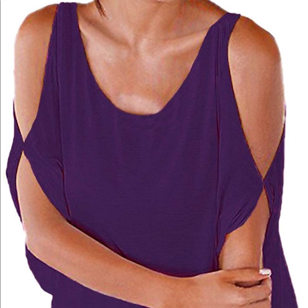 Summer Cold Shoulder Shirring Oversized Drape